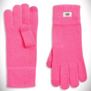 UGG Touchscreen Compatible Knit Gloves French Pink Color One Size